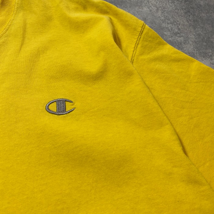 【XLサイズ】90's　チャンピオン　刺繍ワンポイント　イエロー　Tシャツ | Vintage.City 빈티지숍, 빈티지 코디 정보