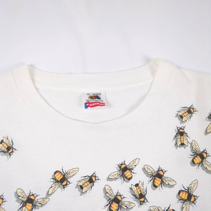 90s フルーツ ミツバチ アート ヴィンテージTシャツ ダン・ギルバート Fruit OF The Loom Dan Gilbert Honey Bee シングルステッチ | Vintage.City 古着屋、古着コーデ情報を発信