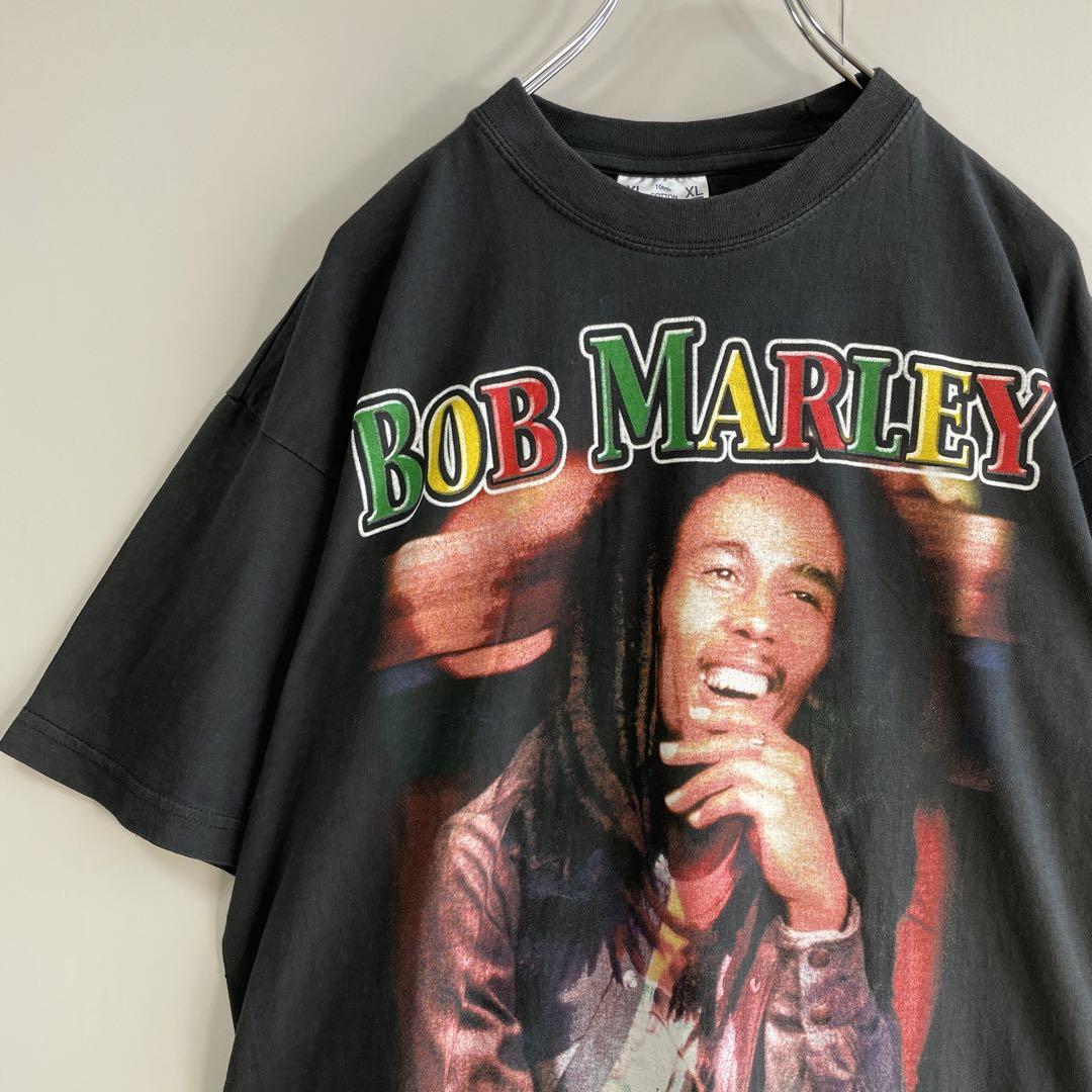BOB MARLEY raster color print T-shirt size XL 配送C ボブ・マーリー 