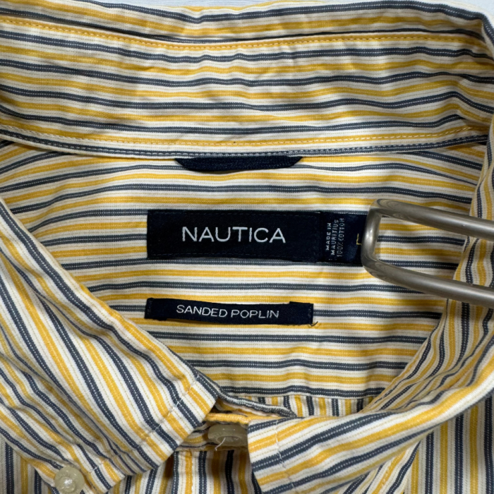 【NAUTICA】ボタンダウン ストライプ ポプリン長袖シャツ | Vintage.City 古着屋、古着コーデ情報を発信