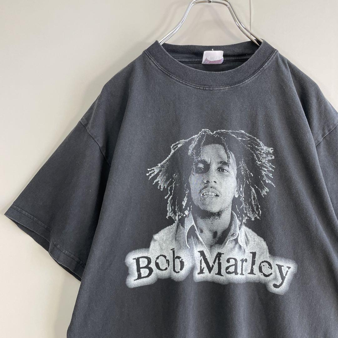 BOB MARLEY fade print T-shirt size L 配送C ボブ・マーリー プリント 