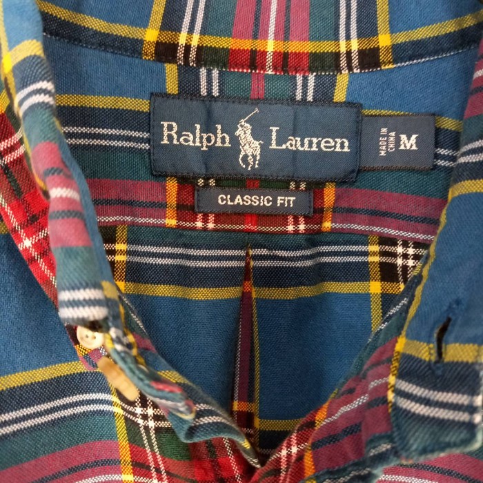 ラルフローレン　BDシャツ　チェック　ポニー　刺繍ロゴ　レッド　ブルー　M | Vintage.City 古着屋、古着コーデ情報を発信
