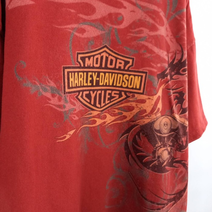 90s　アメリカ製　ハーレーダビッドソン　Tシャツ　半袖　プリント　オレンジ　L | Vintage.City 古着屋、古着コーデ情報を発信