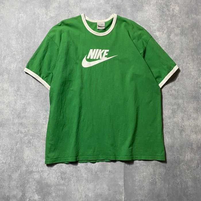 【XLサイズ】00's NIKE　ナイキ　スウォッシュ　プリントロゴ　リンガーネック　Tシャツ | Vintage.City 古着屋、古着コーデ情報を発信