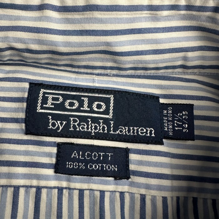 90s~　Ralph Lauren　ALCOTT　ストライプ　長袖シャツ　ブルー | Vintage.City 古着屋、古着コーデ情報を発信