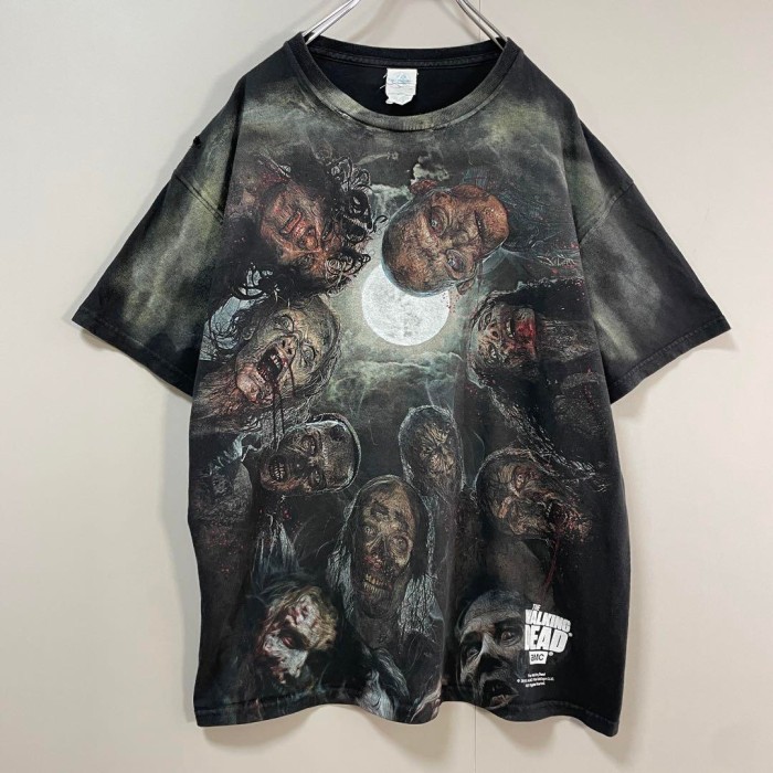 THE WALKING DEAD fade zombie T-shirt size XL 配送C　ウォーキングデッド　ゾンビ　総柄　ムービーTシャツ　フェード | Vintage.City 古着屋、古着コーデ情報を発信