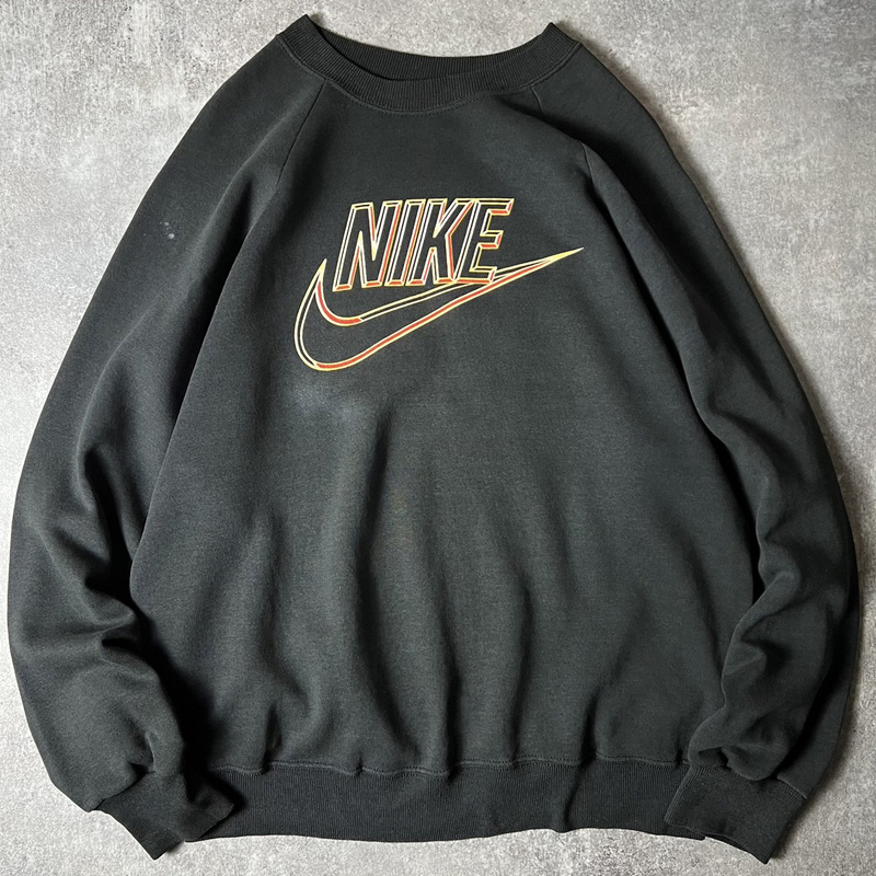 レアカラー 90s USA製 NIKE ワンポイント スウォッシュ ロゴ刺繍