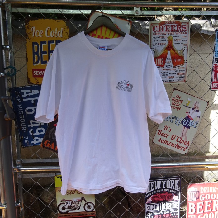 ヘインズ Tシャツ XL ホワイト シングルステッチ ハート イラストプリント 10035 | Vintage.City 古着屋、古着コーデ情報を発信