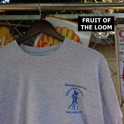 フルーツオブザルーム 90s Tシャツ USA製 L グレー ポイントイラスト 10036 | Vintage.City 빈티지숍, 빈티지 코디 정보