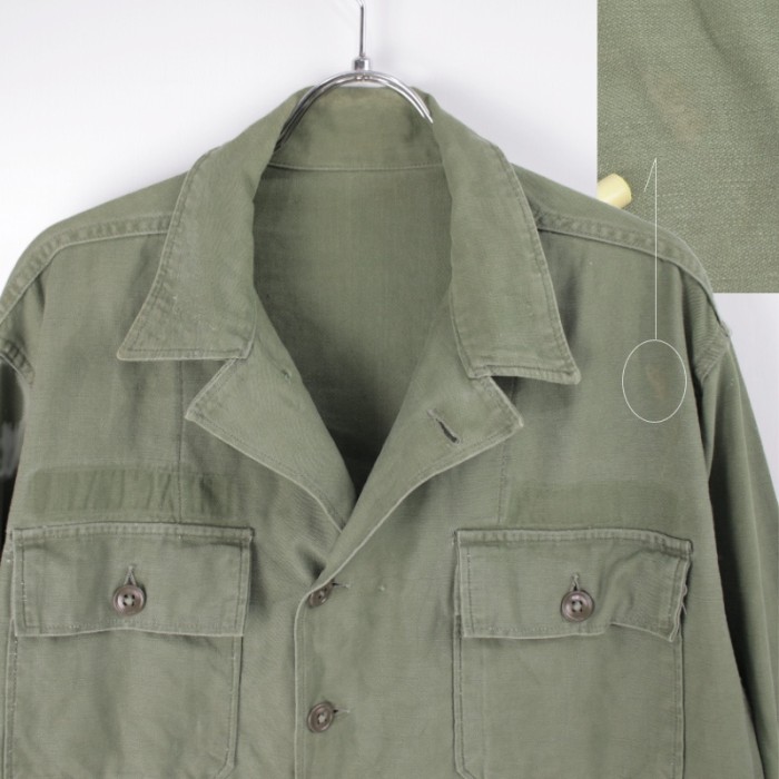 米軍 　コットンサテン ユーティリティシャツ 初期 筒袖 59年 実物 [9018993] | Vintage.City 古着屋、古着コーデ情報を発信