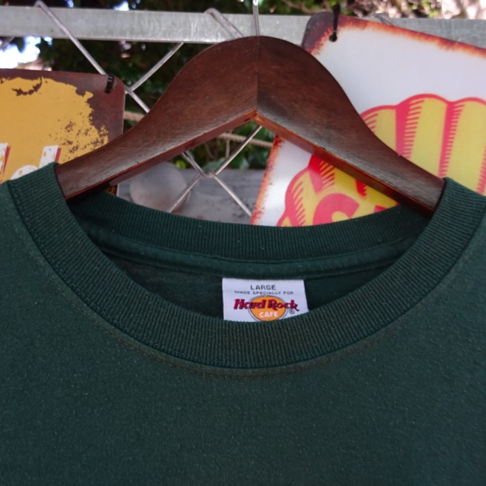 ハードロックカフェ USA製 Tシャツ モスグリーン L プリントロゴ オレンジ 10031 | Vintage.City 빈티지숍, 빈티지 코디 정보