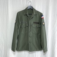 60s 米軍 OG-107 ワッペン付き コットンサテン ユーティリティシャツ | Vintage.City 古着屋、古着コーデ情報を発信