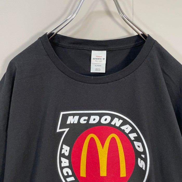Hanes McDonald's logo T-shirt size XL 配送C　ヘインズボディ　マクドナルド　企業系Tシャツ | Vintage.City 古着屋、古着コーデ情報を発信
