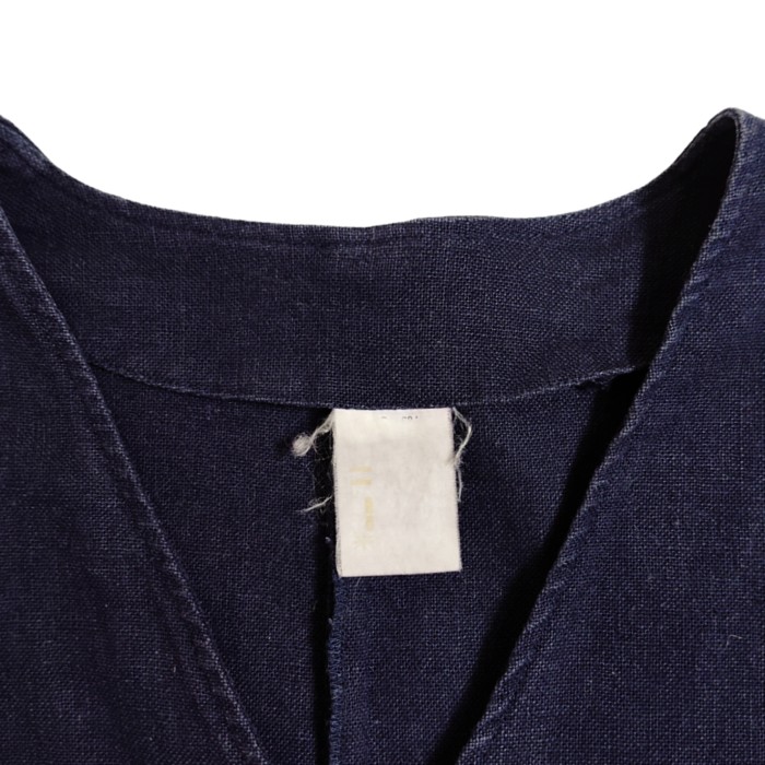 UNKNOWN / Designed Linen No Collar Jacket | Vintage.City Vintage Shops, Vintage Fashion Trends