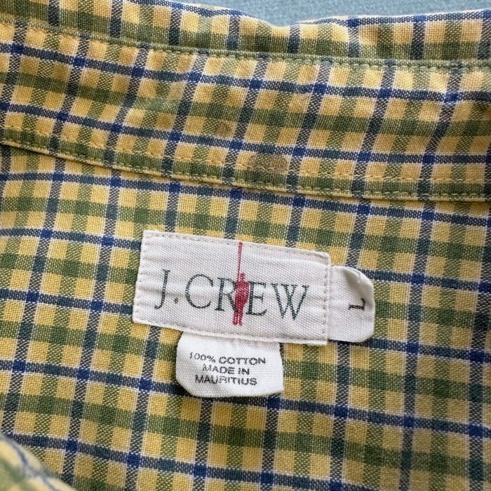90s   J.CREW   チェックシャツ　ボタンダウン　長袖シャツ　イエロー | Vintage.City 古着屋、古着コーデ情報を発信