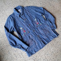 メキシコ製 刺繍入り デニムカバーオール used [304068] | Vintage.City 古着屋、古着コーデ情報を発信