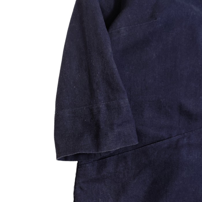 UNKNOWN / Designed Linen No Collar Jacket | Vintage.City 古着屋、古着コーデ情報を発信