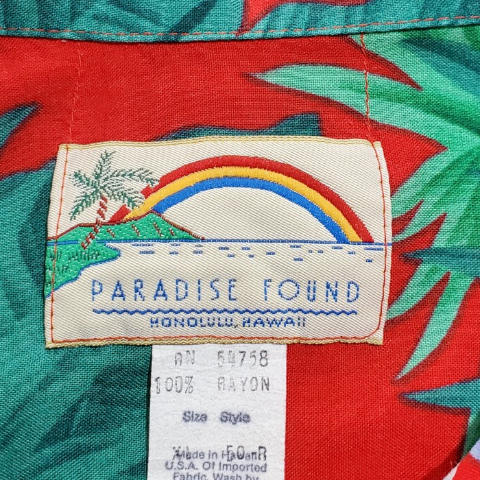 paradise found ハワイアメリカ製アロハシャツ usa Hawaii | Vintage.City 古着屋、古着コーデ情報を発信
