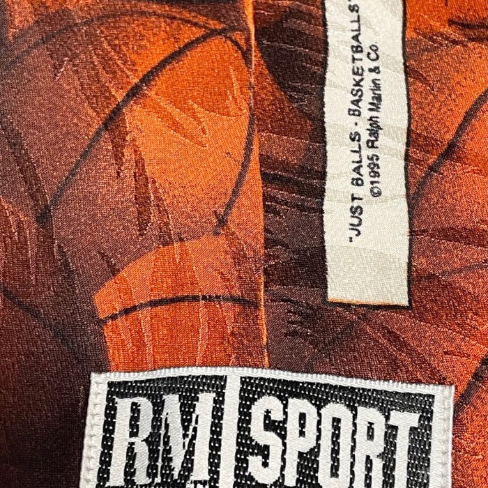 MADE IN USA製 RM SPORT バスケットボール柄シルクネクタイ オレンジ | Vintage.City 古着屋、古着コーデ情報を発信