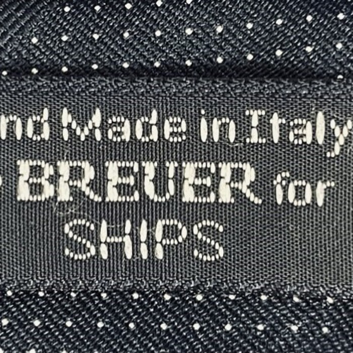 【SHIPS取り扱い】 MADE IN ITALY製 BREUER for SHIPS HANDMADE レジメンタル柄ドットネクタイ ネイビー | Vintage.City 古着屋、古着コーデ情報を発信