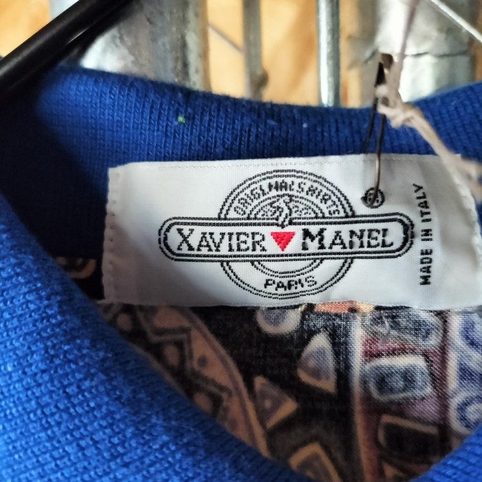 XAVIER MANEL　90s  イタリア製　総柄　半袖ポロシャツ　 柄シャツ　総柄シャツ　ヴィンテージ　ユーロ古着　個性派　アメカジ　ストリート　ユニセックス　一点物　古着 | Vintage.City 빈티지숍, 빈티지 코디 정보