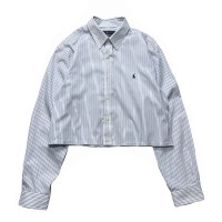 リメイク Ralph Lauren クロップドシャツ〈blue stripe〉 | Vintage.City 빈티지숍, 빈티지 코디 정보