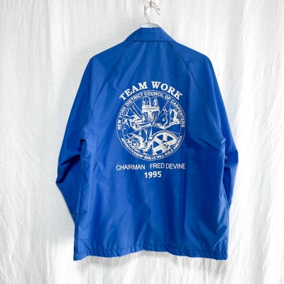 90s USA製 バックプリント コーチジャケット L ブルー | Vintage.City