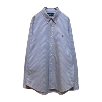 “Ralph Lauren” L/S Stripe Shirt [Multi Pony] SAX L | Vintage.City 古着屋、古着コーデ情報を発信