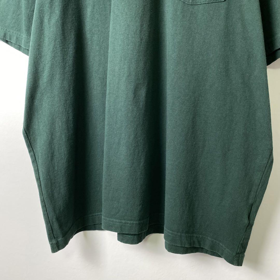 古着 Carhartt Tシャツ 刺繍ロゴ ポケット付き グリーン 2XL | Vintage 