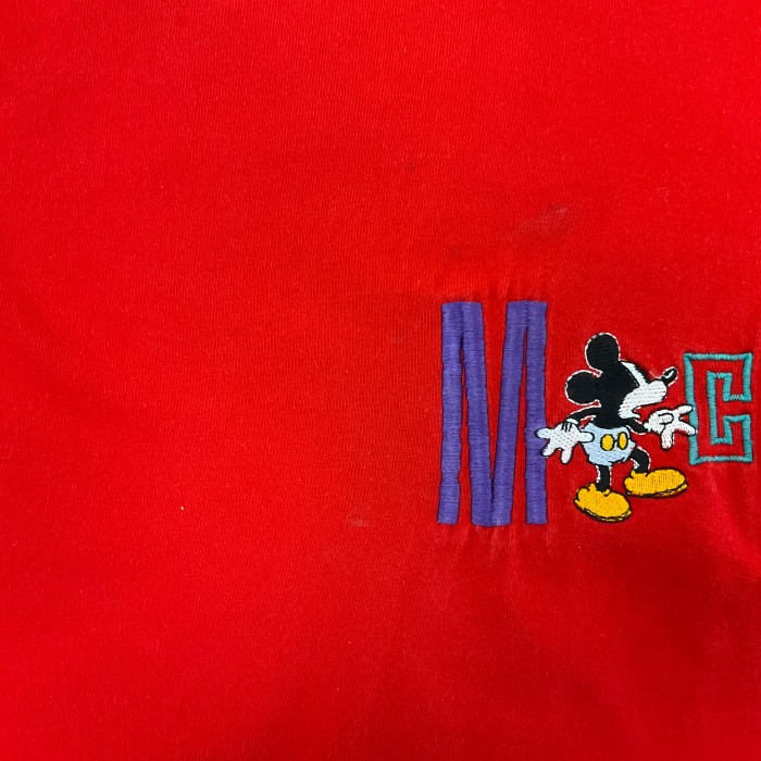 USA製 90年代 90s Disney ディズニー ミッキーマウス 刺繍 ロゴ Tシャツ 古着 メンズL 赤 レッド キャラクター レディース ヴィンテージ ビンテージ 【f240416020】 | Vintage.City 古着屋、古着コーデ情報を発信