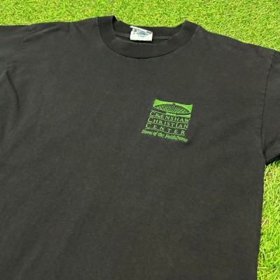 【Men's】CRENSHAW CHRISTIAN CENTER 刺繍 ワンポイント Tシャツ / Made In USA 古着 ティーシャツ T-Shirts | Vintage.City 古着屋、古着コーデ情報を発信