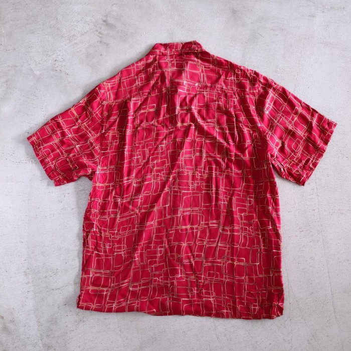 GOOUCH  Deadstock rayon ss shirts グーチ デッドストック レーヨン　半袖　柄シャツ　赤 | Vintage.City 古着屋、古着コーデ情報を発信
