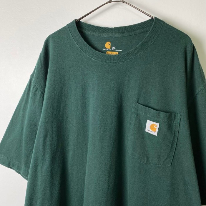 古着 Carhartt Tシャツ 刺繍ロゴ ポケット付き グリーン 2XL | Vintage.City 古着屋、古着コーデ情報を発信