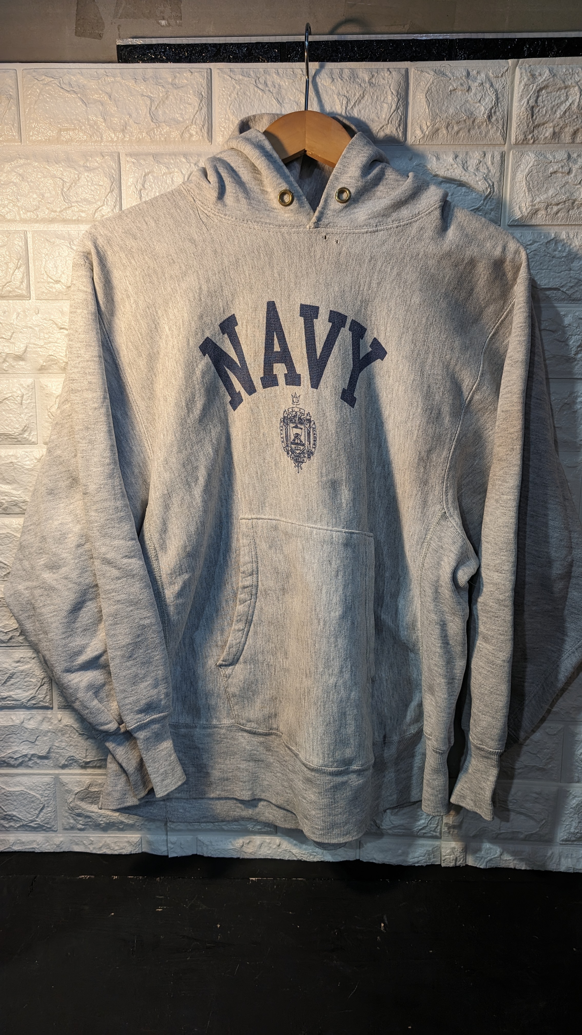 80s Champion トリコタグ後期 Reverseweave NAVY 染み込み パーカー ...