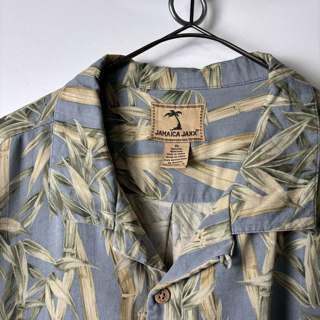 古着 JAMAICA JAXX アロハシャツ シルク 開襟 和柄 竹柄 XL | Vintage.City