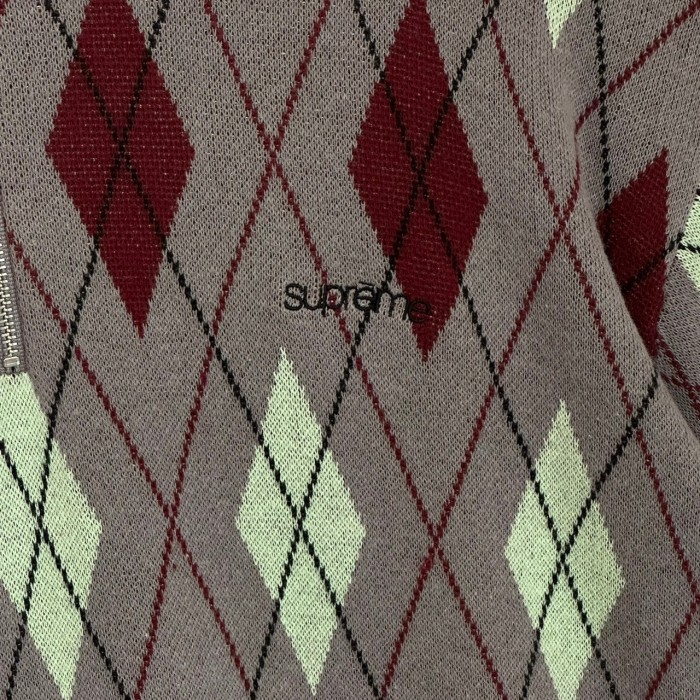 supreme シュプリーム ニットポロ XL 刺繍 ハーフジップ アーガイル | Vintage.City 古着屋、古着コーデ情報を発信