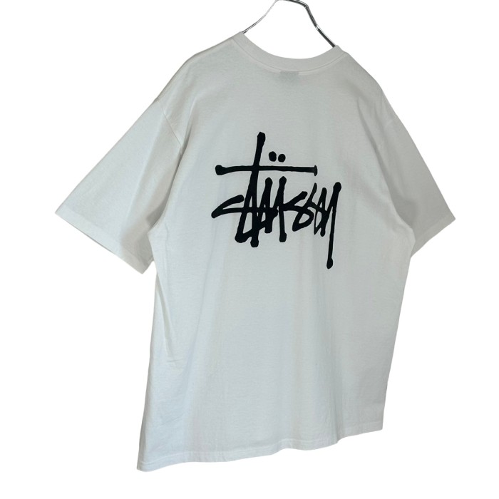 stussy ステューシー Tシャツ L バックロゴ プリントロゴ ショーン文字 