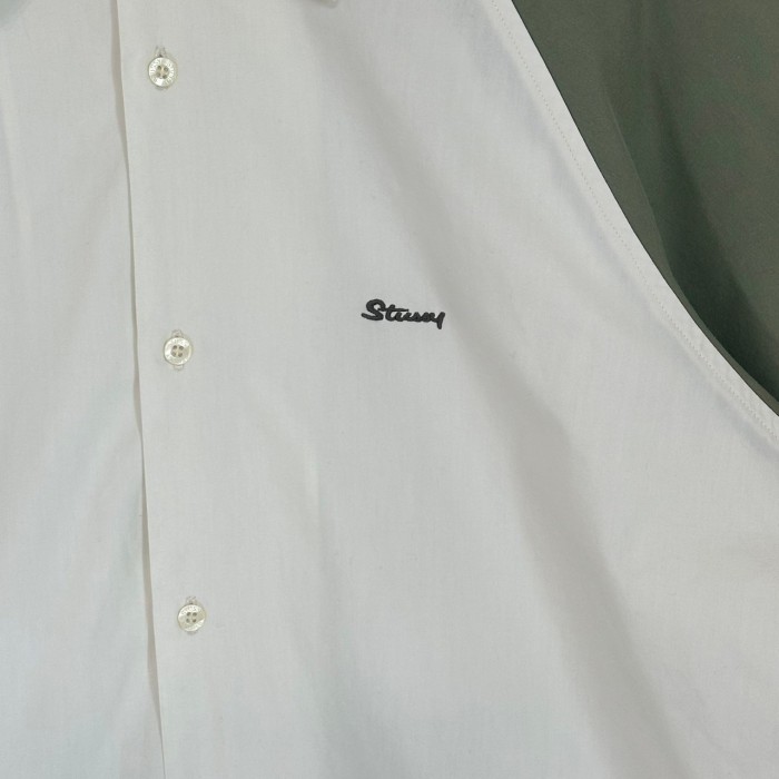 stussy ステューシー シャツ L 刺繍ロゴ ワンポイントロゴ ラグラン | Vintage.City 古着屋、古着コーデ情報を発信