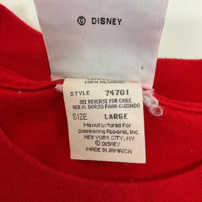 USA製 90年代 90s Disney ディズニー ミッキーマウス 刺繍 ロゴ Tシャツ 古着 メンズL 赤 レッド キャラクター レディース ヴィンテージ ビンテージ 【f240416020】 | Vintage.City 古着屋、古着コーデ情報を発信