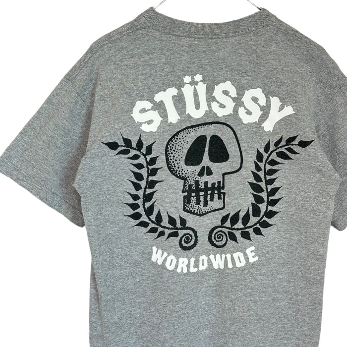 stussy ステューシー Tシャツ バックロゴ プリントロゴ ドクロ 90s 