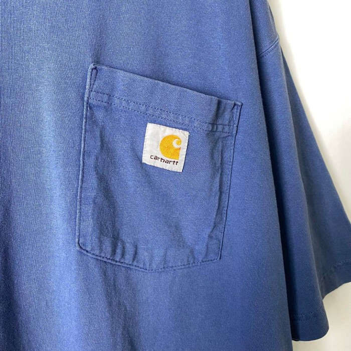 Carhartt カーハート 刺繍ロゴ Tシャツ ポケット サックスブルー L | Vintage.City 古着屋、古着コーデ情報を発信