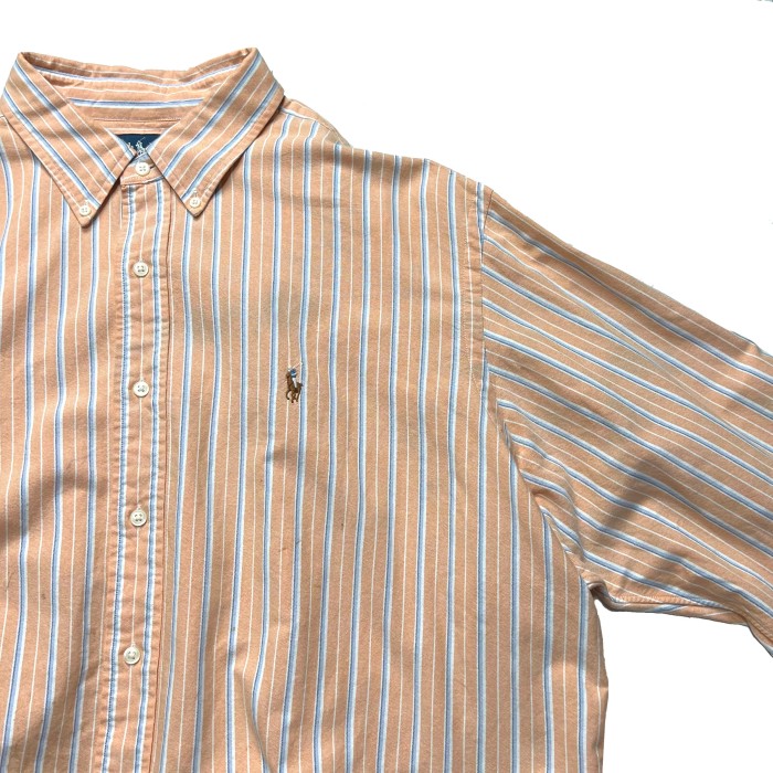 リメイク Ralph Lauren クロップドシャツ〈orange stripe〉 | Vintage.City 빈티지숍, 빈티지 코디 정보