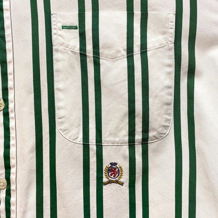 90’s “TOMMY HILFIGER” L/S Stripe Shirt | Vintage.City 빈티지숍, 빈티지 코디 정보