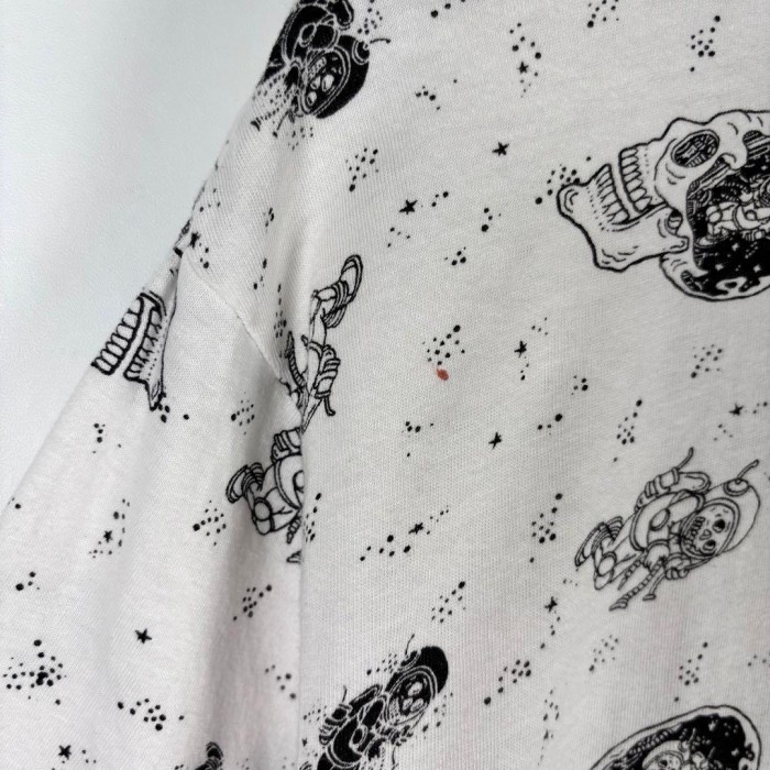 USA古着 Tシャツ 総柄 スカル ドクロ 宇宙飛行士 サイバーパンク 白 XL | Vintage.City 빈티지숍, 빈티지 코디 정보