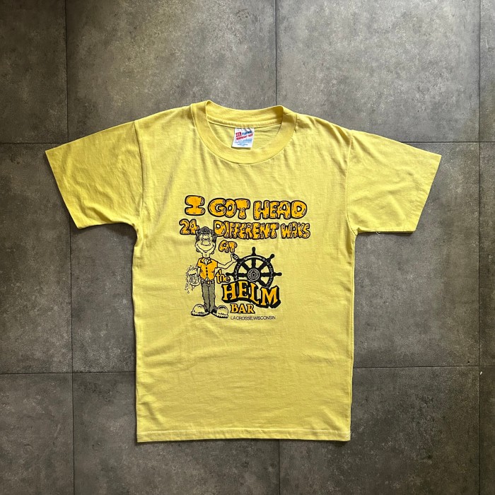90s Hanes ヘインズ tシャツ USA製 イエロー XL グッドプリント | Vintage.City 빈티지숍, 빈티지 코디 정보