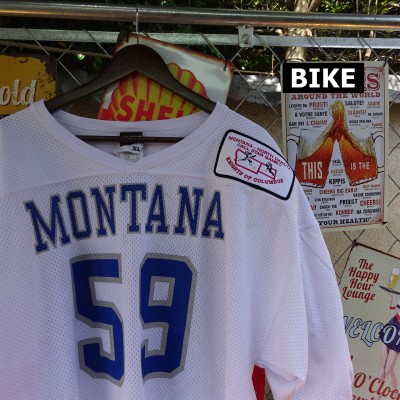 BIKE アメフト ゲームシャツ XL ホワイト ブル― ロング丈 スポーツT 10037 | Vintage.City 古着屋、古着コーデ情報を発信