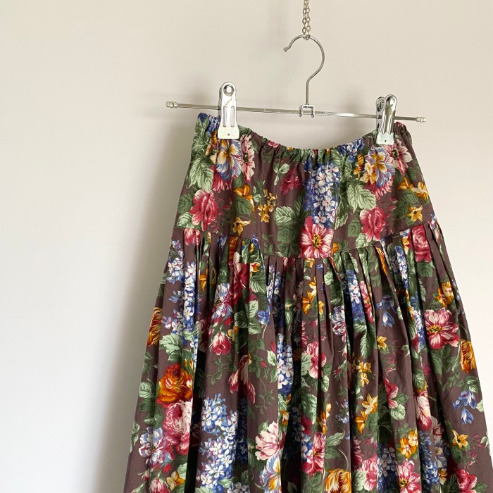 Vintage 80s retro botanical flower pattern long skirt レトロ ヴィンテージ 古着 ボタニカル 花柄 ロング スカート | Vintage.City Vintage Shops, Vintage Fashion Trends