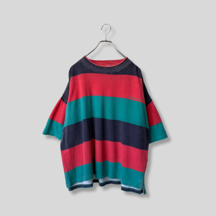 Multi color border T-shirt マルチカラー ボーダーTシャツ | Vintage.City 빈티지숍, 빈티지 코디 정보