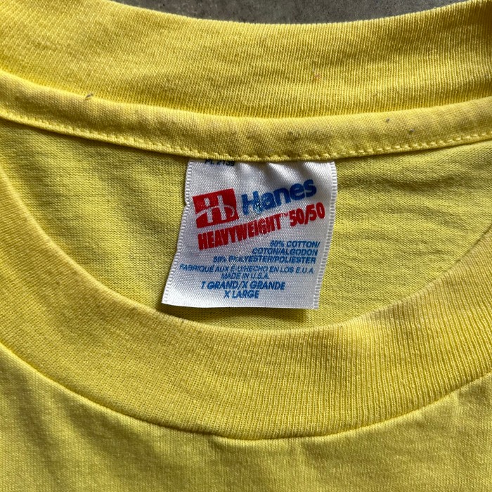 90s Hanes ヘインズ tシャツ USA製 イエロー XL グッドプリント | Vintage.City 古着屋、古着コーデ情報を発信