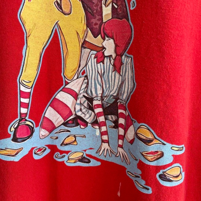 Ronald McDonald parody T-shirt size XL 相当　配送C　ドナルド・マクドナルド　2000年代　パロディTシャツ | Vintage.City 古着屋、古着コーデ情報を発信